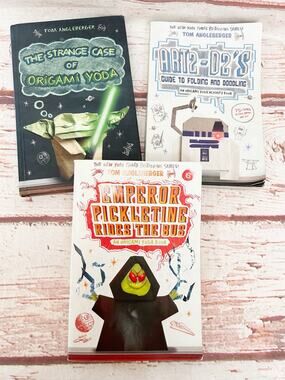 STAR WARS Origami Yoda Tom Angleberger Hardcover Paperback 3 Book Lot Bundle
